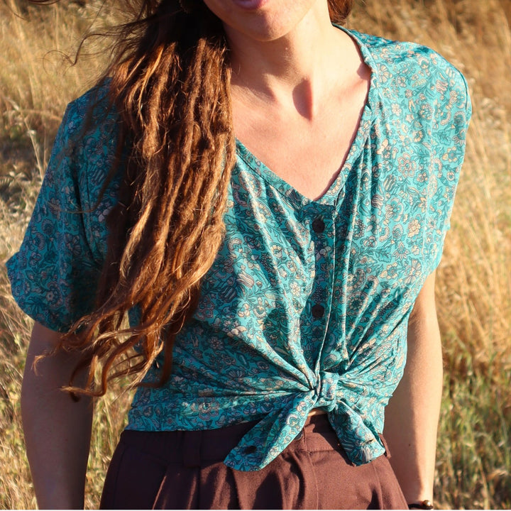 Beatrix Button Top - Ethically Made