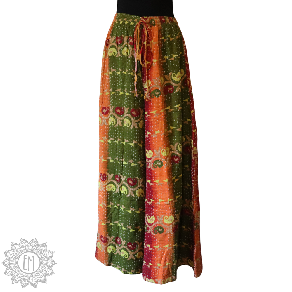 Kantha Palazzo Pants - Small (0001)