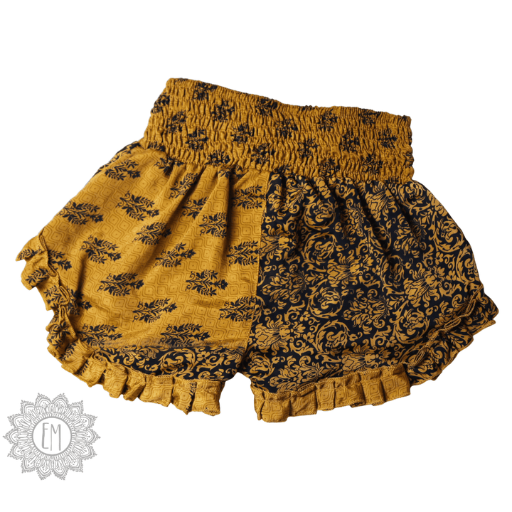 OOAK Silk Sari Shorts Sm/Md (0001)