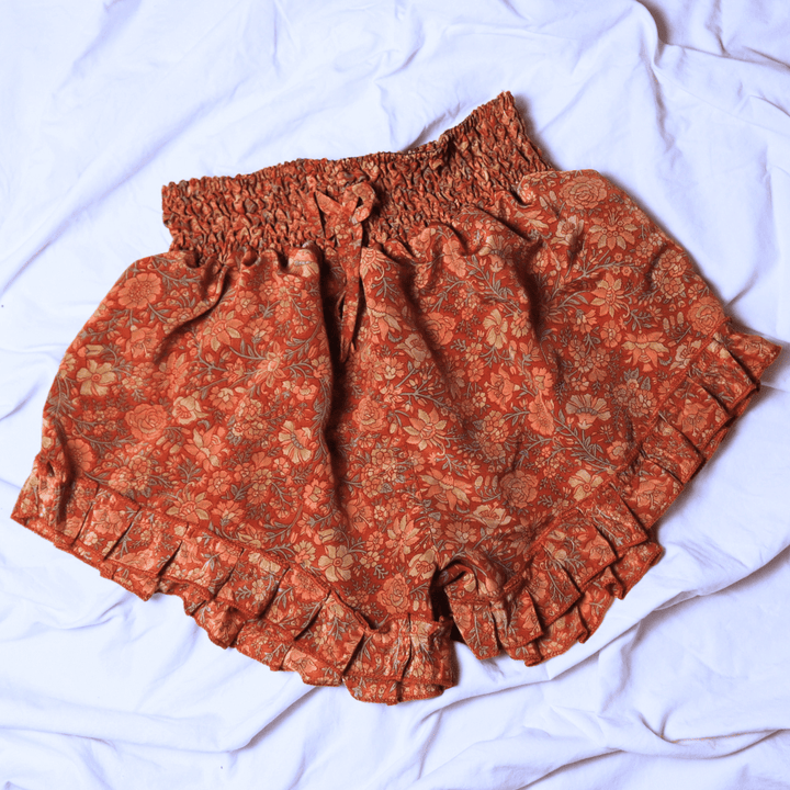 OOAK Silk Sari Shorts XL (0009) - Ethically Made
