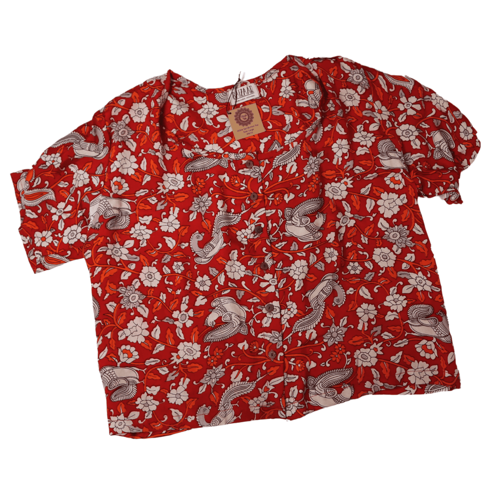 Beatrix Button Top - Large (0010) - Ethically Made