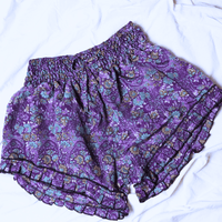 OOAK Silk Sari Shorts XL (0012) - Ethically Made