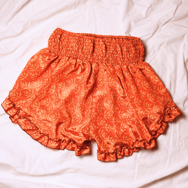 OOAK Silk Sari Shorts Md/Lg (0012) - Ethically Made