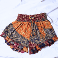 OOAK Silk Sari Shorts XL (0008) - Ethically Made