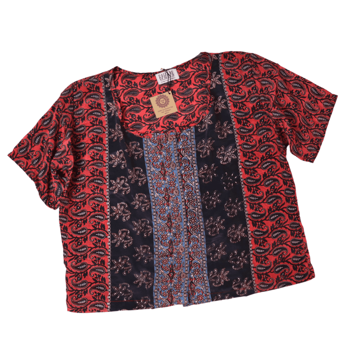 Beatrix Button Top - Medium (0015) - Ethically Made