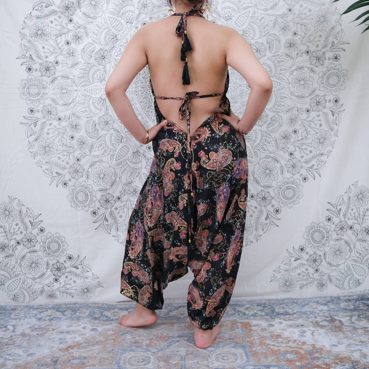 Silk Backless Harem Jumpsuit - Ethically Made