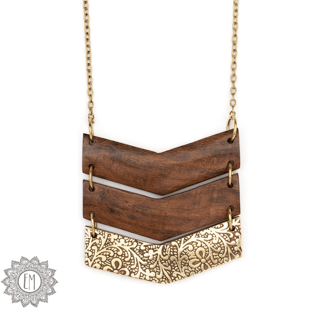 Earth and Fire Pendant Necklace