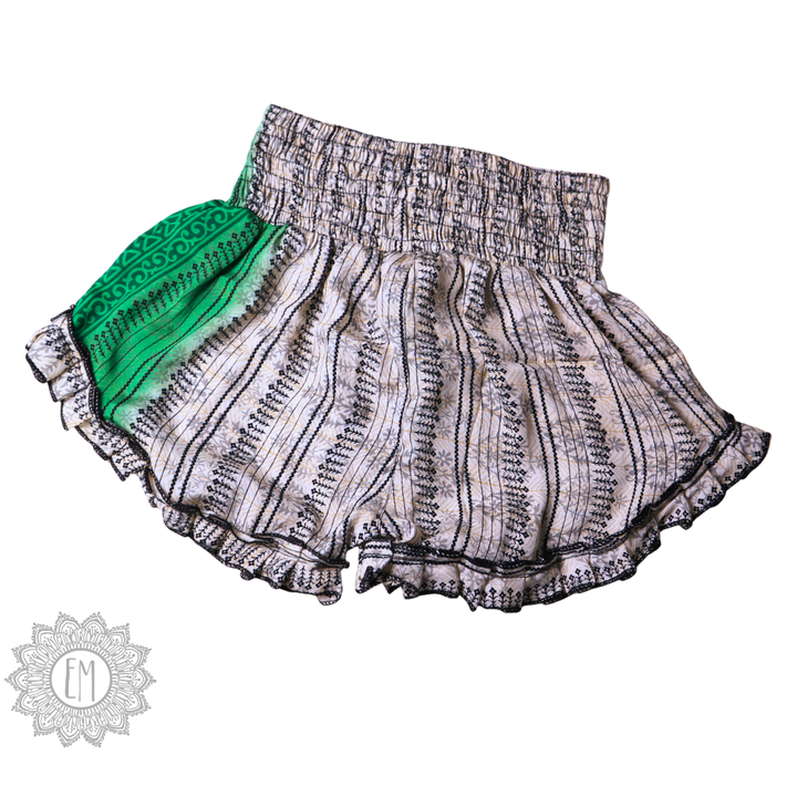 OOAK Silk Sari Shorts Sm/Md (0002)