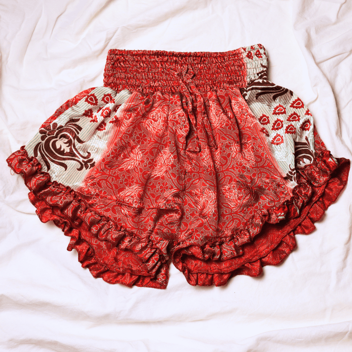 OOAK Silk Sari Shorts Md/Lg (0002) - Ethically Made
