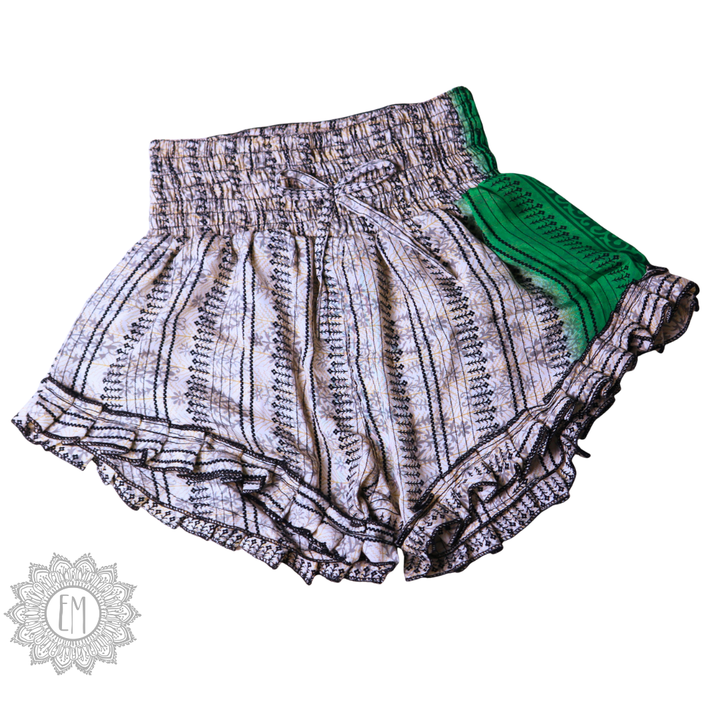 OOAK Silk Sari Shorts Sm/Md (0002)