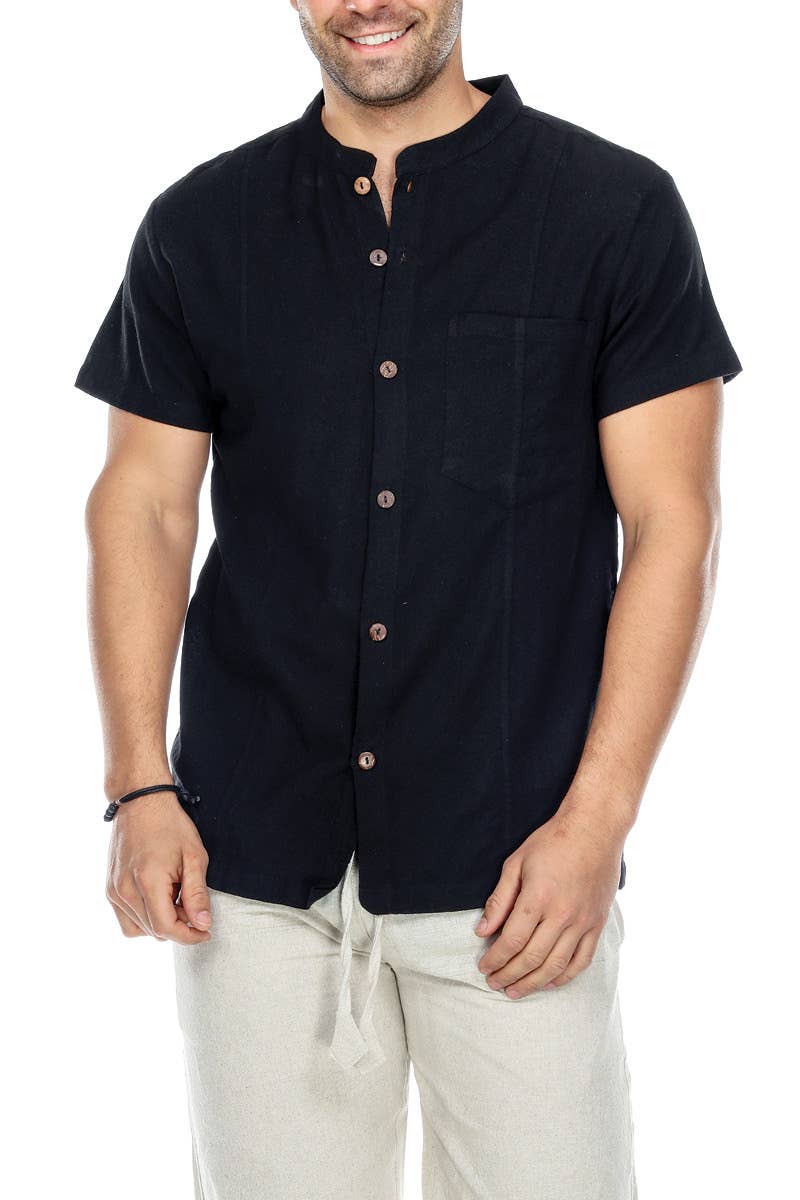 Button Up Shirt Solid Color - Ethically Made