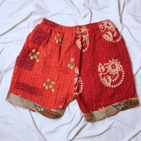 OOAK Cotton Kantha Beach Shorts - XL (0005) - Ethically Made