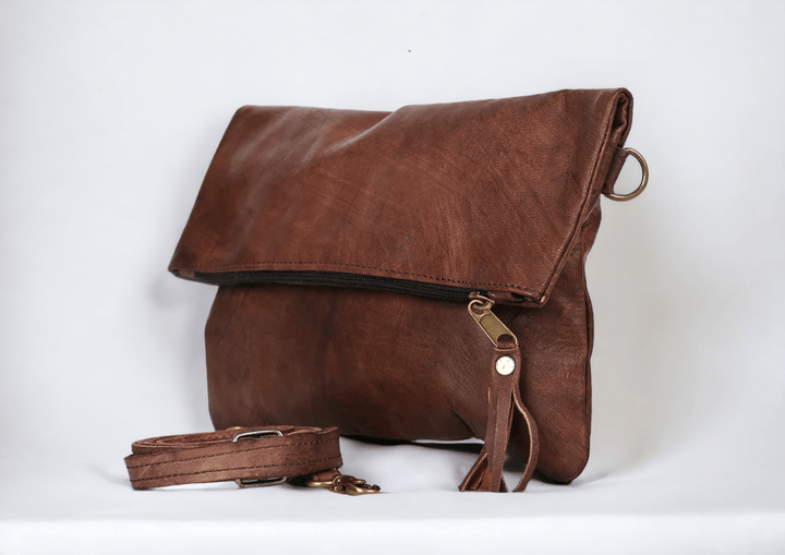 Moroccan Leather Crossbody Bag | Leather Purse - Ethically Made