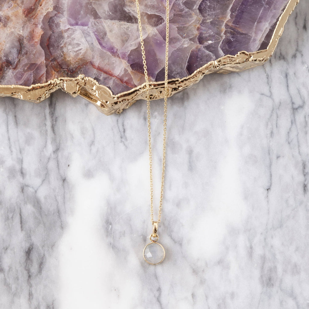 Small Faceted Pendant Necklace - Ethically Made