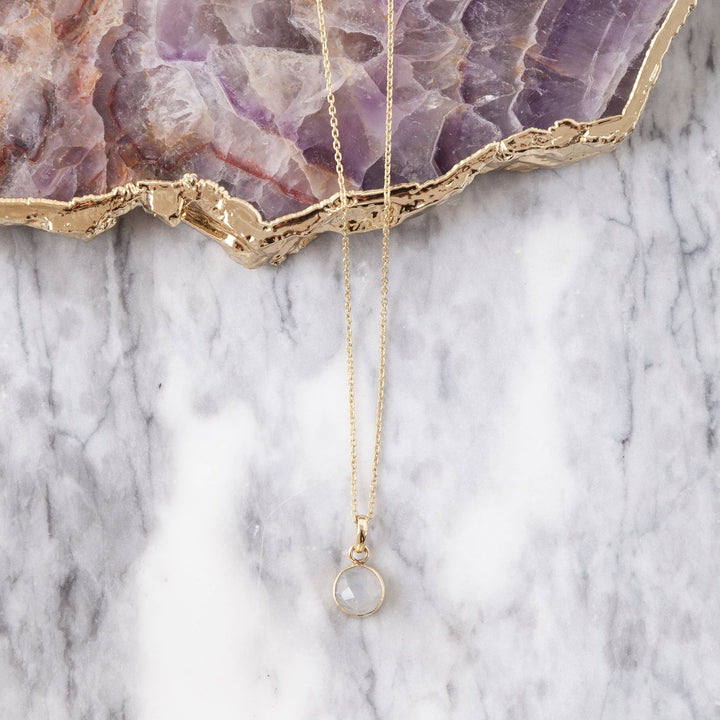 Small Faceted Pendant Necklace - Ethically Made