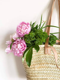 French Market Bag with Leather Handles - Ethically Made