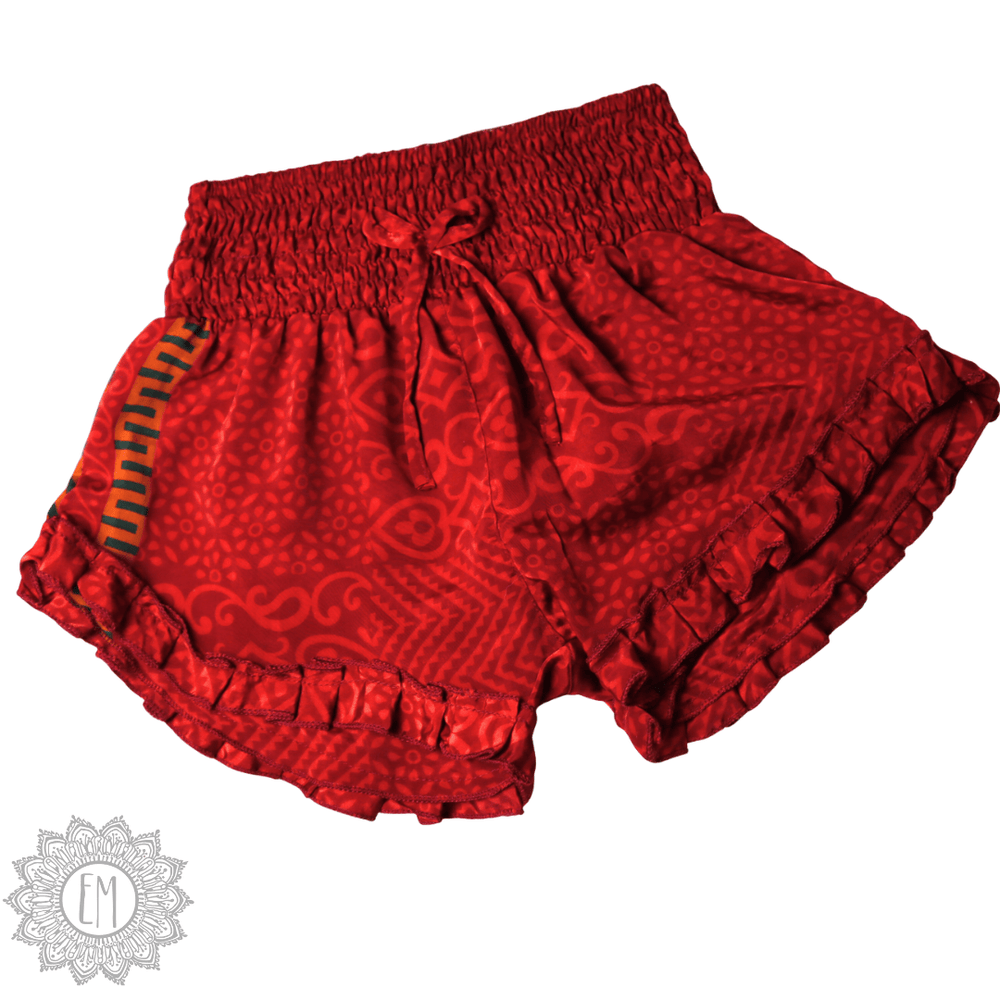 OOAK Silk Sari Shorts Sm/Md (0006)