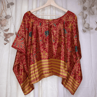 OOAK Sari Crop Top (0007) - Ethically Made
