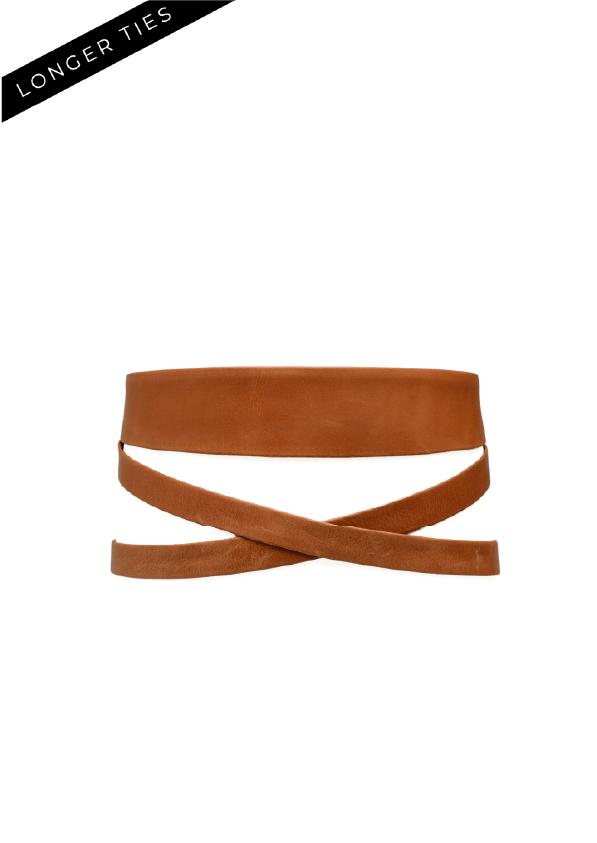Midi Wrap Belt - Cognac - Ethically Made