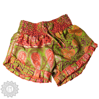 OOAK Silk Sari Shorts Sm/Md (0007)