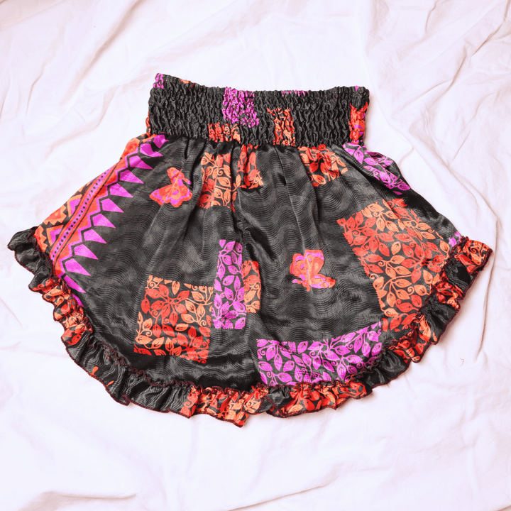 OOAK Silk Sari Shorts Md/Lg (0008) - Ethically Made