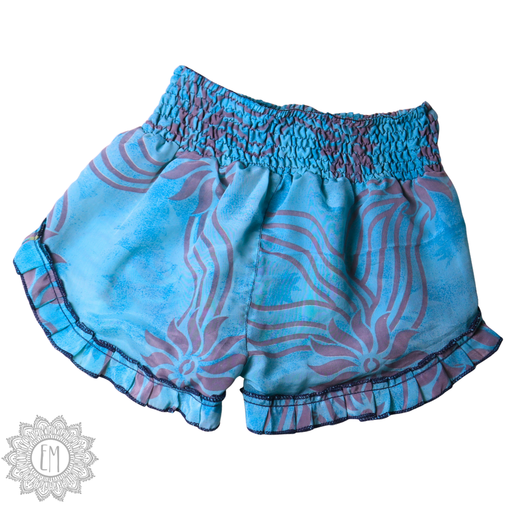 OOAK Silk Sari Shorts Sm/Md (0008)