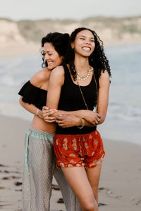 OOAK Silk Sari Shorts XL (0002) - Ethically Made