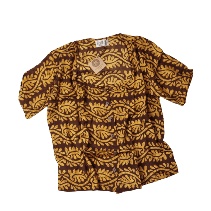 Beatrix Button Top - Small (0009) - Ethically Made