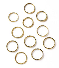 Dhera Textured Stacking Rings - Ethically Made