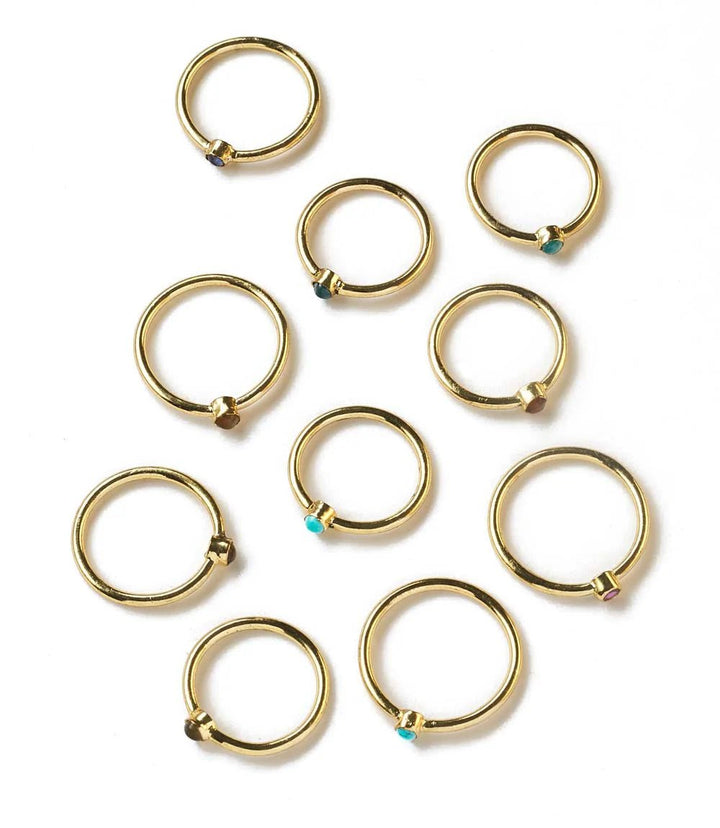 Dhera Semi - Precious Stacking Rings - Ethically Made