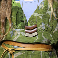 Earth and Fire Pendant Necklace