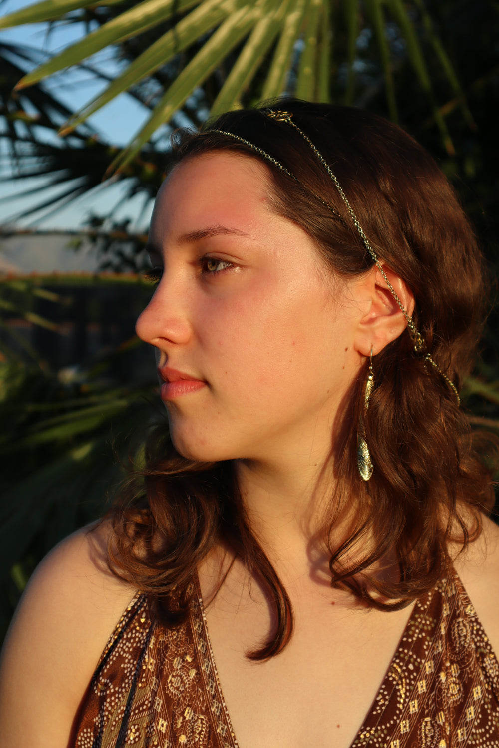 Chameli Petal Coin Double Strand Necklace