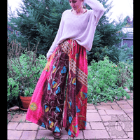 Kantha Palazzo Pants - Small (0002)