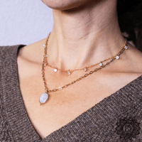 Moonstone Droplet Necklace