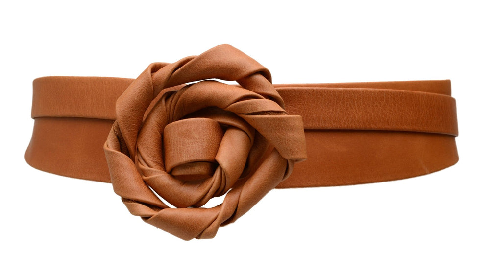 Midi Wrap Belt - Cognac - Ethically Made