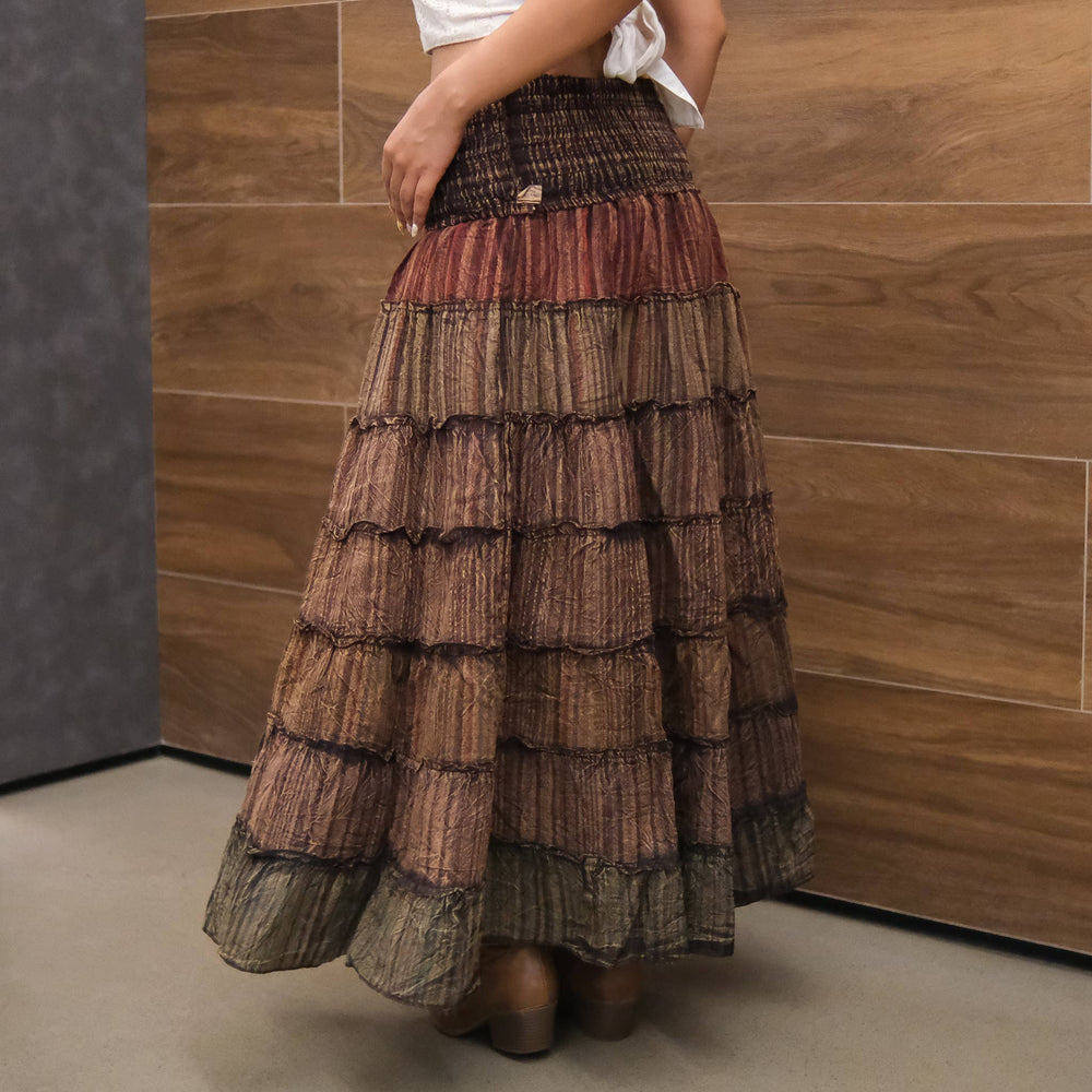 Convertible Cotton Patchwork Maxi Skirt Dress