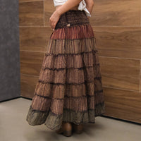 Convertible Cotton Patchwork Maxi Skirt Dress