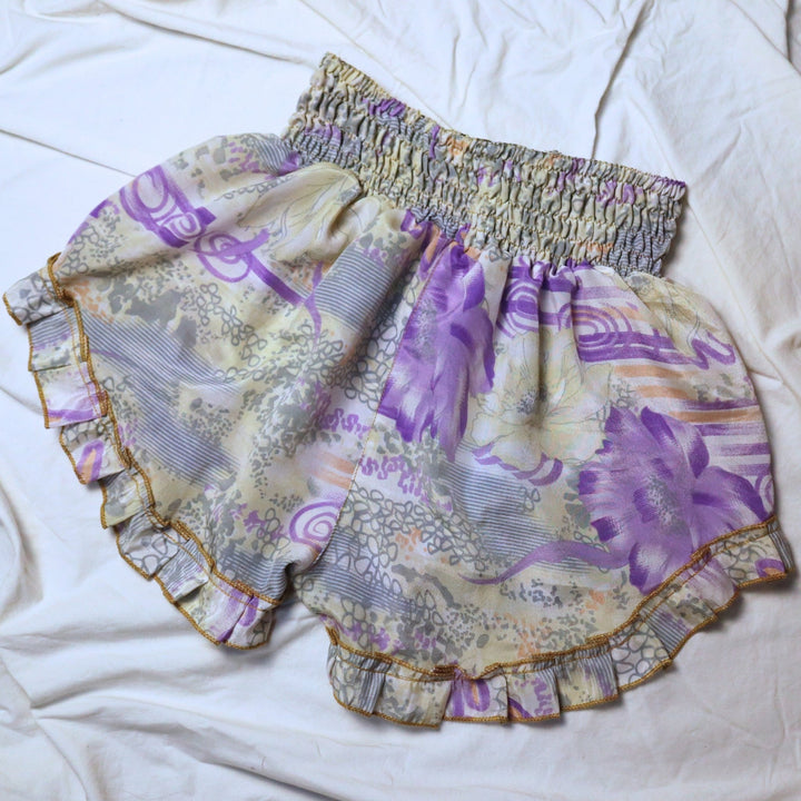 OOAK Silk Sari Shorts XL (0001) - Ethically Made