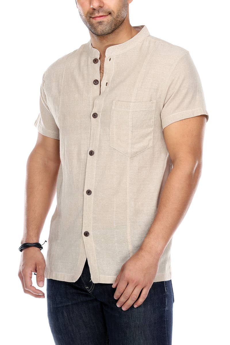 Button Up Shirt Solid Color - Ethically Made